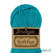 Scheepjes Softfun 2511 Dark Turquoise - türkizkék - pamut-akril fonal - yarn blend