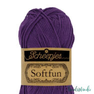 Scheepjes Softfun 2515 Deep Violet - élénk lila - pamut-akril fonal - yarn blend - kép 3