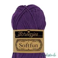 Scheepjes Softfun 2515 Deep Violet - élénk lila - pamut-akril fonal - yarn blend - kép 3