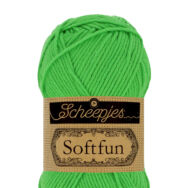Scheepjes Softfun 2517 Kelly - vivid green - élénkzöld - pamut-akril fonal - yarn blend