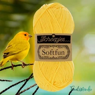 Scheepjes Softfun 2518 Canary yellow - citromsárga - pamut-akril fonal - yarn blend