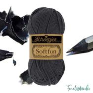 Scheepjes Softfun 2601 Graphite - dark gray - sötét szürke - pamut-akril fonal - yarn blend Scheepjes Softfun 2601 Graphite - dark gray - sötét szürke - pamut-akril fonal - yarn blend