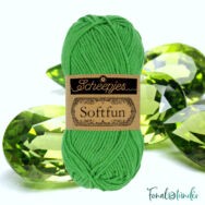 Scheepjes Softfun 2605 Emerald - vivid green - smaragdzöld - pamut-akril fonal - yarn blend