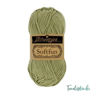 Scheepjes Softfun 2606 Moss - green - moha zöld - pamut-akril fonal - yarn blend