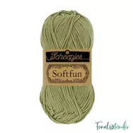 Scheepjes Softfun 2606 Moss - green - moha zöld - pamut-akril fonal - yarn blend