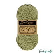Scheepjes Softfun 2606 Moss - green - moha zöld - pamut-akril fonal - yarn blend Scheepjes Softfun 2606 Moss - green - moha zöld - pamut-akril fonal - yarn blend