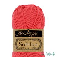 Scheepjes Softfun 2607 Coral - red - korallpirospiros - pamut-akril fonal - yarn blend - 3 Scheepjes Softfun 2607 Coral - red - korallpirospiros - pamut-akril fonal - yarn blend - 3