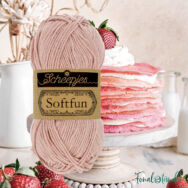 Scheepjes Softfun 2612 Crepe - faded light pink - halvány rózsaszín - pamut-akril fonal - yarn blend - 02