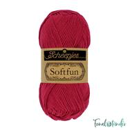 Scheepjes Softfun 2617 Jam - cherry red - meggypiros - pamut-akril fonal - yarn blend Scheepjes Softfun 2617 Jam - cherry red - meggypiros - pamut-akril fonal - yarn blend