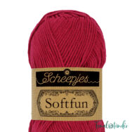 Scheepjes Softfun 2617 Jam - cherry red - meggypiros - pamut-akril fonal - yarn blend - kép3
