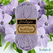 Scheepjes Softfun 2619 Periwinkle light purple - halvány lila - pamut-akril fonal - yarn blend