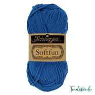 Scheepjes Softfun 2626 Cobalt deep blue - mélykék - pamut-akril fonal - yarn blend