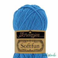 Scheepjes Softfun 2629 Azure - azúr égkék - pamut-akril fonal - yarn blend - 3