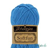 Scheepjes Softfun 2629 Azure - azúr égkék - pamut-akril fonal - yarn blend - 3 Scheepjes Softfun 2629 Azure - azúr égkék - pamut-akril fonal - yarn blend - 3