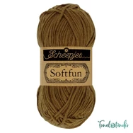 Scheepjes Softfun 2635 Dijon brown - sárgásbarna - pamut-akril fonal - yarn blend