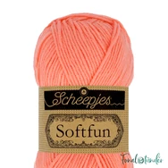 Scheepjes Softfun 2636 Soft Coral - red - világos korallpiros - pamut-akril fonal - yarn blend - 3