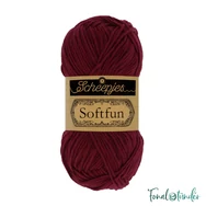 Scheepjes Softfun 2637 Mahogany - deep brownish red - mély vöröses barna - pamut-akril fonal - yarn blend