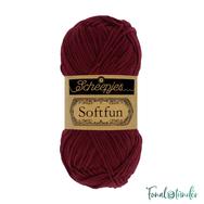 Scheepjes Softfun 2637 Mahogany - deep brownish red - mély vöröses barna - pamut-akril fonal - yarn blend Scheepjes Softfun 2637 Mahogany - deep brownish red - mély vöröses barna - pamut-akril fonal - yarn blend
