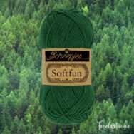 Scheepjes Softfun 2643 Pine green - sötét zöld - pamut-akril fonal - yarn blend - 02