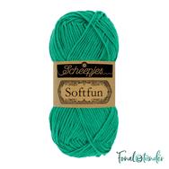 Scheepjes Softfun 2648 Jade - vivid green - jádekő zöld - pamut-akril fonal - yarn blend Scheepjes Softfun 2648 Jade - vivid green - jádekő zöld - pamut-akril fonal - yarn blend