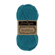 Scheepjes Softfun 2649 Peacock - blue - pávakék - pamut-akril fonal - yarn blend