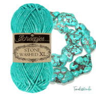 Scheepjes Stone Washed XL 864 Turquoise -  pamut fonal - cotton yarn