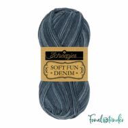 Scheepjes Softfun Denim 501 - blue - sötétkék - pamut-akril fonal - yarn blend