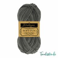 Scheepjes Softfun Denim 502 - gray - sötétszürke - pamut-akril fonal - yarn blend