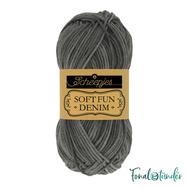 Scheepjes Softfun Denim 502 - gray - sötétszürke - pamut-akril fonal - yarn blend Scheepjes Softfun Denim 502 - gray - sötétszürke - pamut-akril fonal - yarn blend