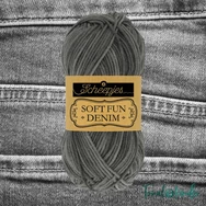 Scheepjes Softfun Denim 502 - gray - sötétszürke - pamut-akril fonal - yarn blend - 02