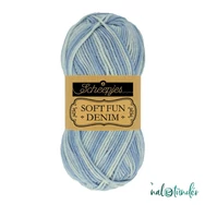 Scheepjes Softfun Denim 509 - light blue - világoskék - pamut-akril fonal - yarn blend