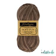 Scheepjes Softfun Denim 510 - brown - barna - pamut-akril fonal - yarn blend Scheepjes Softfun Denim 510 - brown - barna - pamut-akril fonal - yarn blend