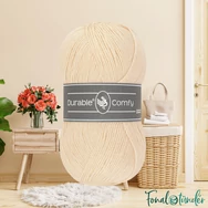 Durable Comfy 2172 Cream - krémfehér mikroszálas akril fonal - acrylic yarn - 02