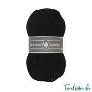 Durable Comfy 325 Black - fekete mikroszálas akril fonal - acrylic yarn