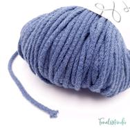 MILA Sznur cotton cord - jeans blue - pamut zsinórfonal - farmerkék színű - 3mm MILA Sznur cotton cord - jeans blue - pamut zsinórfonal - farmerkék színű - 3mm