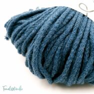 MILA Sznur cotton cord - petrol blue - pamut zsinórfonal - sötétkék színű - 3mm