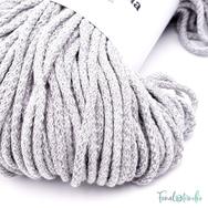 MILA Sznur cotton cord - gray melange - pamut zsinórfonal - világos szürke - 3mm MILA Sznur cotton cord - gray melange - pamut zsinórfonal - világos szürke - 3mm