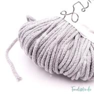 MILA Sznur cotton cord - glitter silver - pamut zsinórfonal - csillogó ezüst - 3mm MILA Sznur cotton cord - glitter silver - pamut zsinórfonal - csillogó ezüst - 3mm
