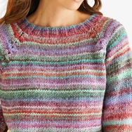 DMC Pirouette XL - rózsaszín-zöld - színváltós fonal - self-striping yarn - 02