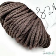 MILA Sznur cotton cord - chocolate brown - pamut zsinórfonal - csokibarna színű - 5mm