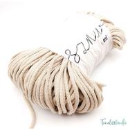 MILA Sznur cotton cord - light beige - pamut zsinórfonal - halvány drapp - 5mm MILA Sznur cotton cord - light beige - pamut zsinórfonal - halvány drapp - 5mm