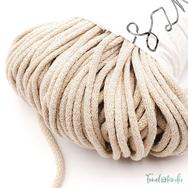 MILA Sznur cotton cord - light beige - pamut zsinórfonal - halvány drapp - 5mm MILA Sznur cotton cord - light beige - pamut zsinórfonal - halvány drapp - 5mm