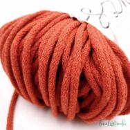 MILA Sznur cotton cord - deep orange - pamut zsinórfonal - sötét narancssárga színű - 5mm