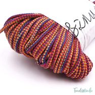 MILA Sznur cotton cord - multicolor red - pamut zsinórfonal - többszínű bordó - 5mm MILA Sznur cotton cord - multicolor red - pamut zsinórfonal - többszínű bordó - 5mm