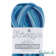 Scheepjes Downtown 410 River Walk - folyóparti kékek -  gyapjú fonal - wool yarn blend