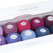 Scheepjes Candy Floss Colour Pack Smoothie - hímzőfonal csomag - Kékek és Lilák