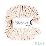 MILA Sznur cotton cord - light beige - pamut zsinórfonal - halvány drapp - 9mm