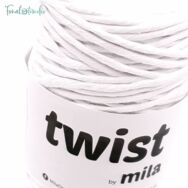 MILA Twist cotton cord - white - sodort pamut zsinórfonal - fehér - 3mm - kep2