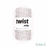 MILA Twist cotton cord - light gray - sodort pamut zsinórfonal - világos szürke - 3mm