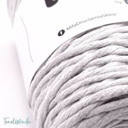 MILA Twist cotton cord - light gray - sodort pamut zsinórfonal - világos szürke - 3mm - kep2